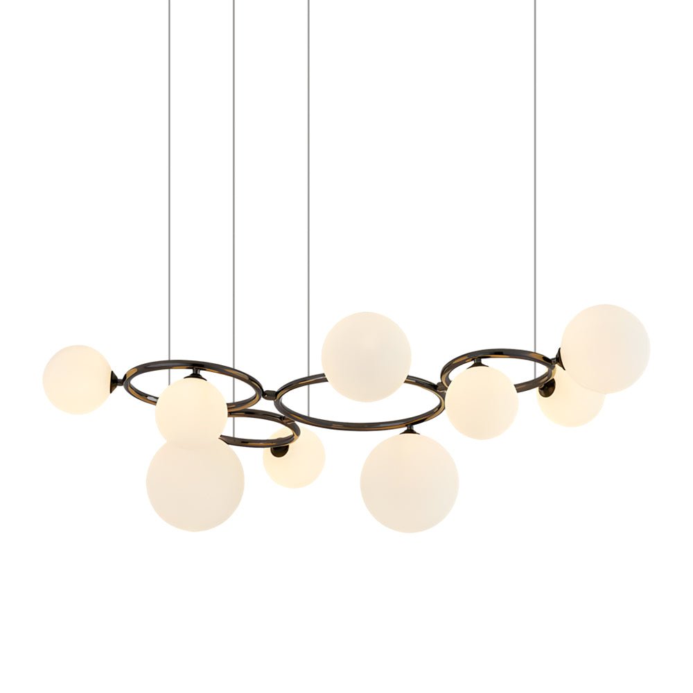 5 / 7 / 9 Light Glass Ball Circular Contemporary Chandelier with 3 Step Dimming