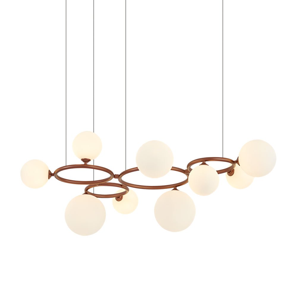 5 / 7 / 9 Light Glass Ball Circular Contemporary Chandelier with 3 Step Dimming