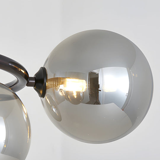 5 / 7 / 9 Light Glass Ball Circular Contemporary Chandelier with 3 Step Dimming