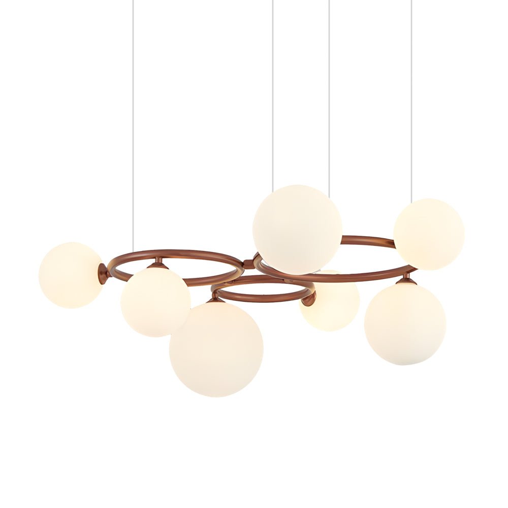 5 / 7 / 9 Light Glass Ball Circular Contemporary Chandelier with 3 Step Dimming