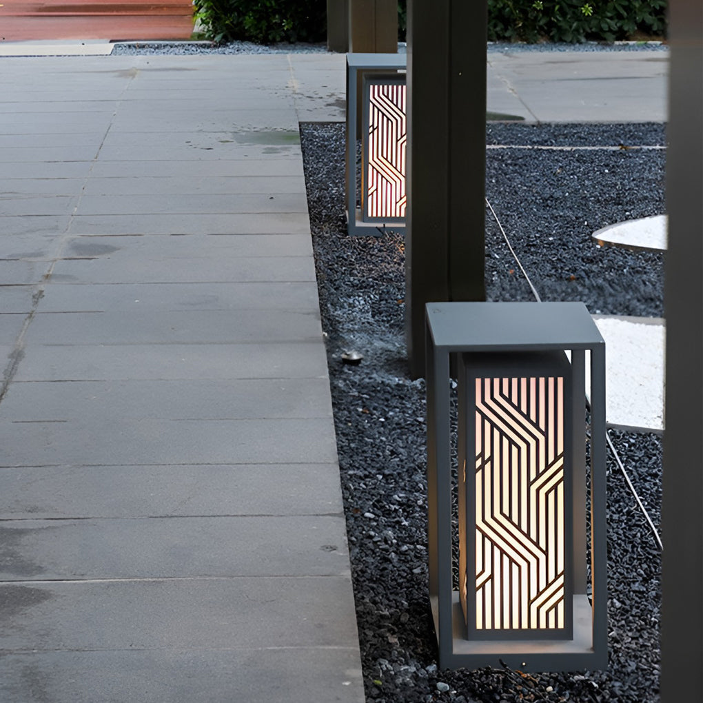 Gray Retro LED Outdoor Waterproof Pathway Lantern