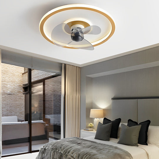 Smart 360° Rotating Dimmable LED Ceiling Fan with Invisible Blades