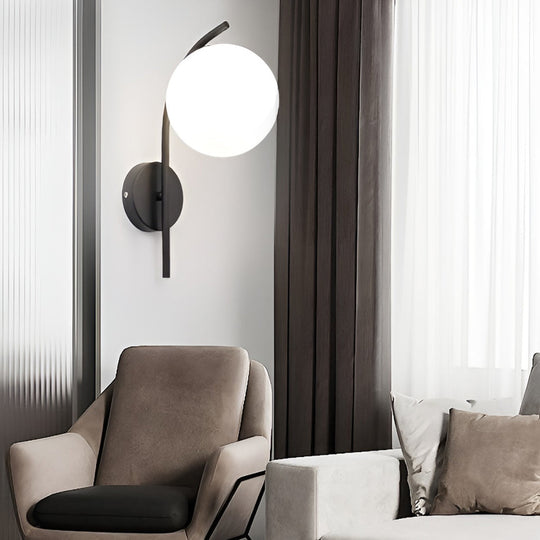 Creative Glass Ball-shaped LED Nordic Plug-in Wall Sconce