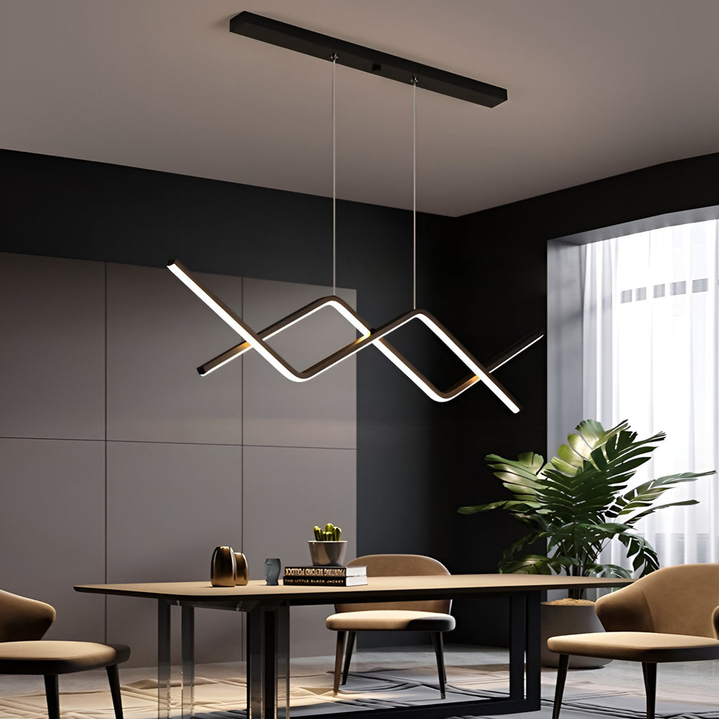 Creative Linear Design LED 3-Step Dimming Modern Chandelier