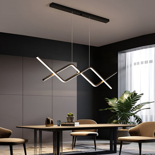 Creative Linear Design LED 3-Step Dimming Modern Chandelier