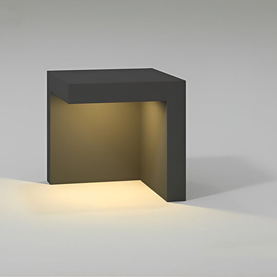 Half-Cut Rectangular Fixture Modern Outdoor Path Light in Gray LED 4.5W IP54 Waterproof
