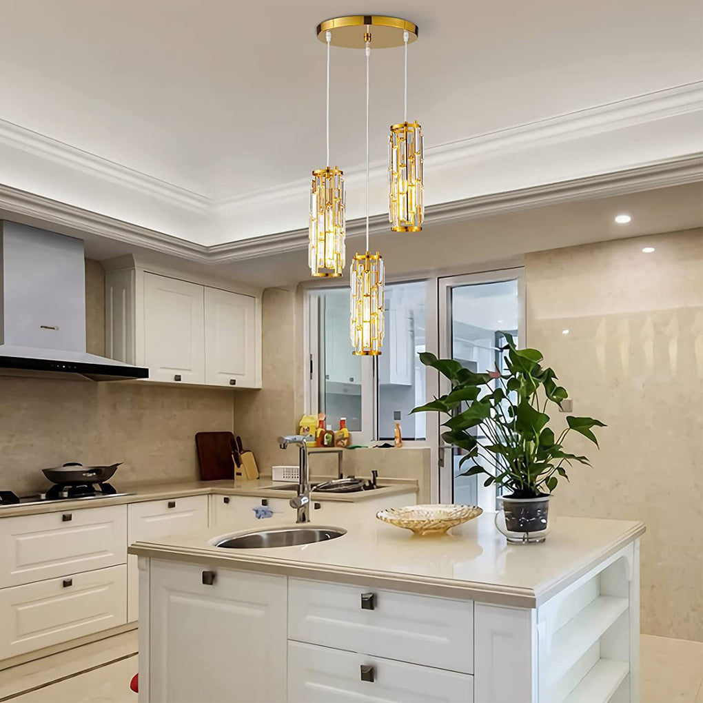 Creative Iron Crystal Glass Industrial Style Pendant Light