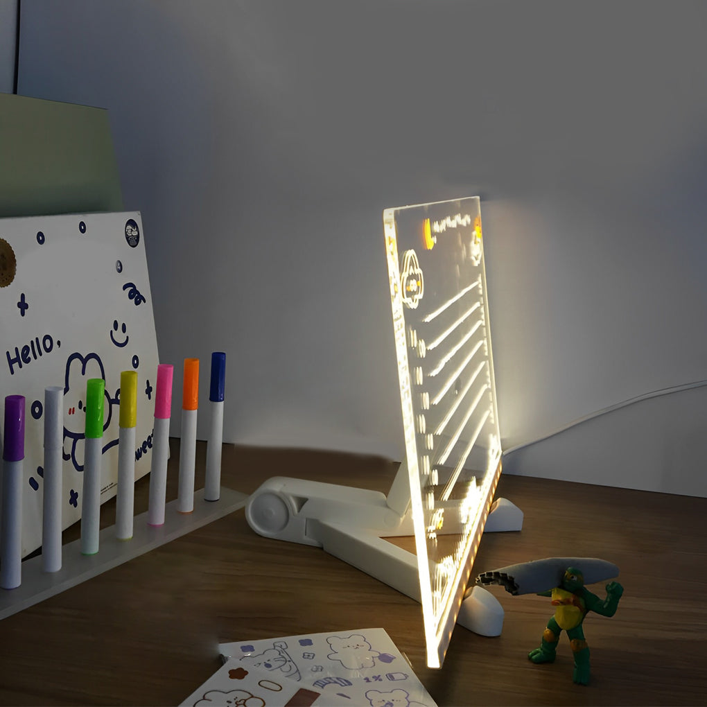 LED Acrylic Message Board Writable Table Lamp