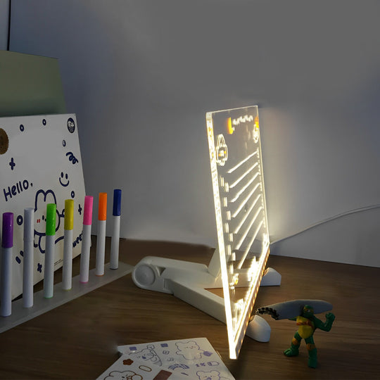 LED Acrylic Message Board Writable Table Lamp