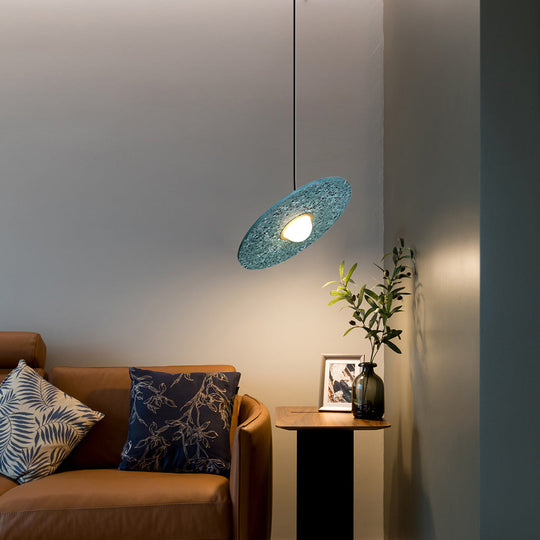 Round Terrazzo Planets Glass Creative LED Nordic Pendant Light