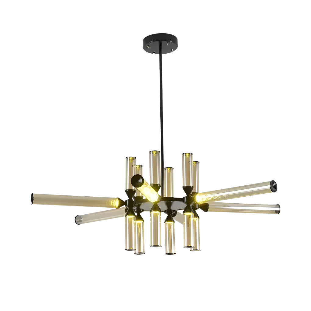 Creative Spliced Glass Tube LED Minimalist Nordic Chandelier
