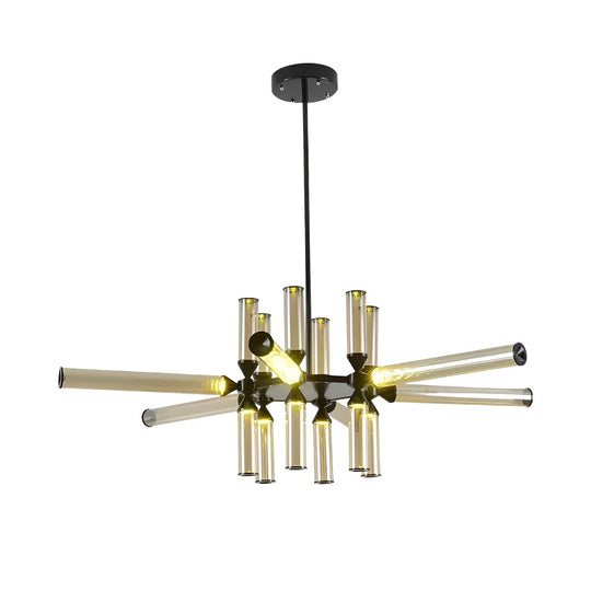 Creative Spliced Glass Tube LED Minimalist Nordic Chandelier