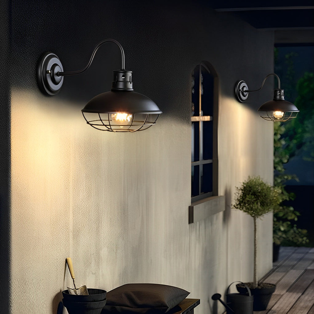 Retro Iron LED Waterproof Industrial Style Outdoor Wall Lights
