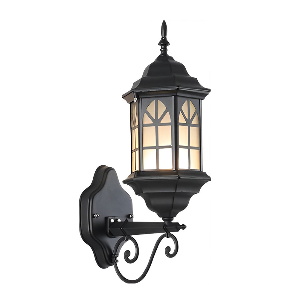 Retro Waterproof Dimmable Solar Wall Lamp with Remote Outdoor Sconce