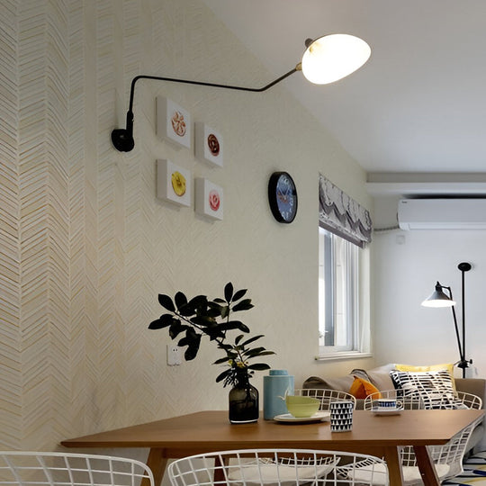 Adjustable Industrial Swing Arm Wall Lamp