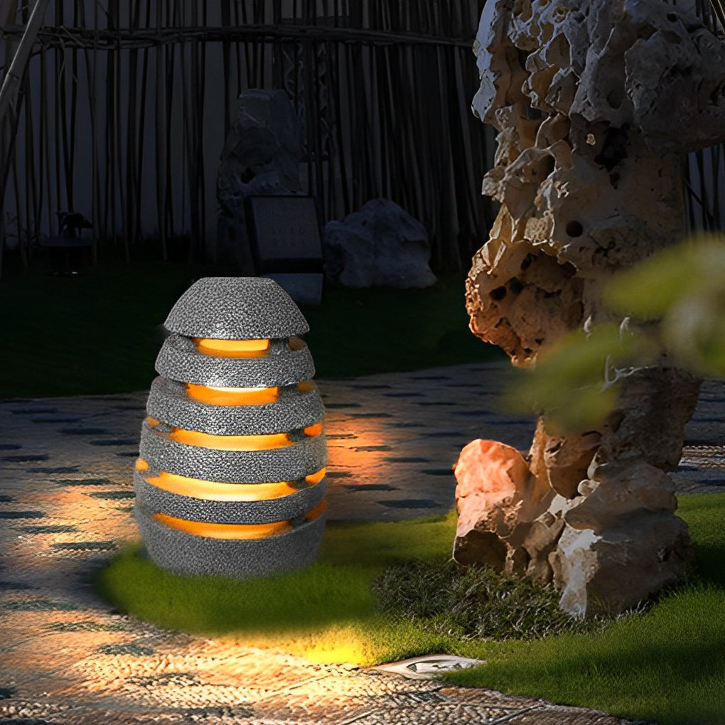 Egg-Shaped Resin LED Outdoor Waterproof Lawn Light