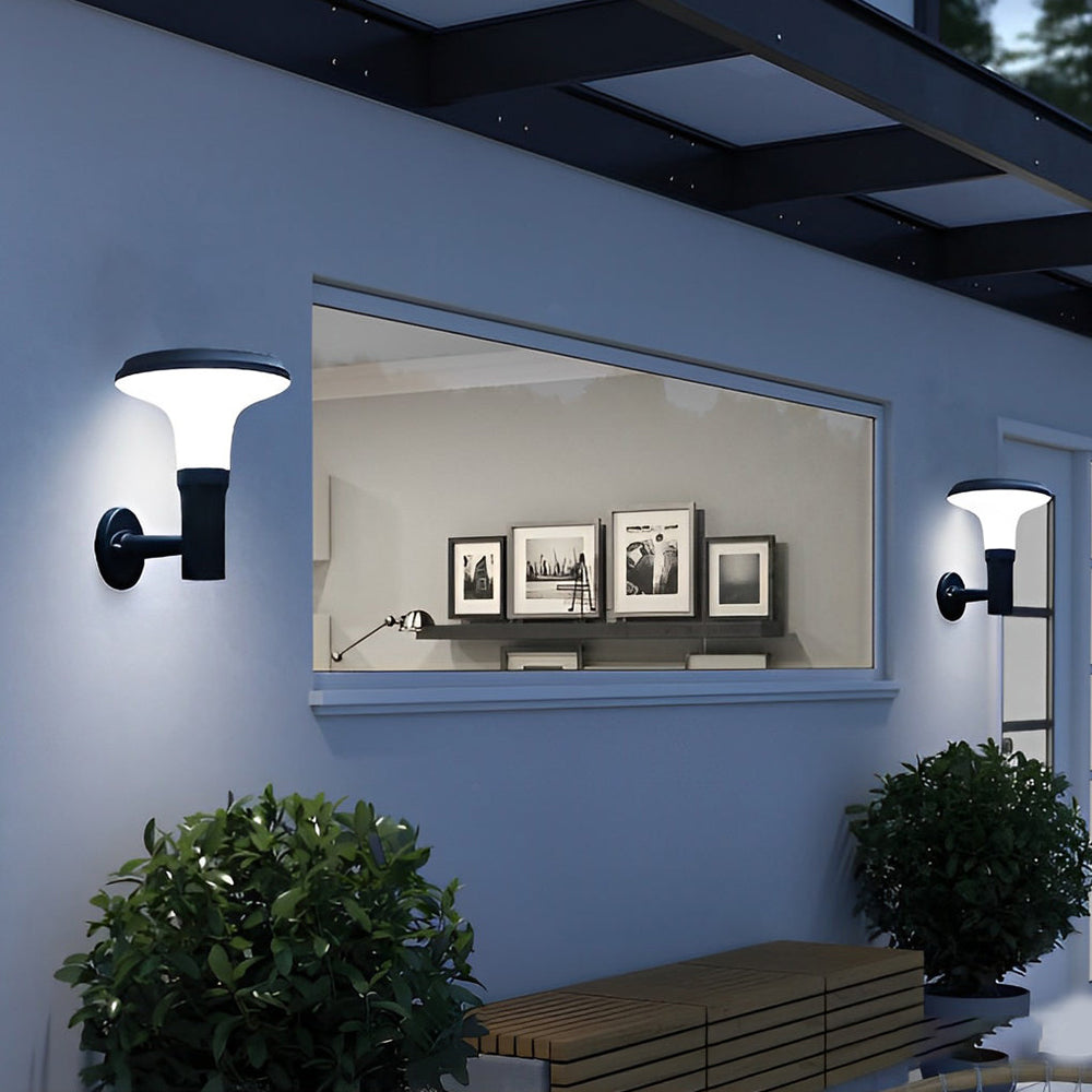 Round Flower LED Waterproof Modern Solar Wall Lamp