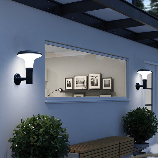 Round Flower LED Waterproof Modern Solar Wall Lamp