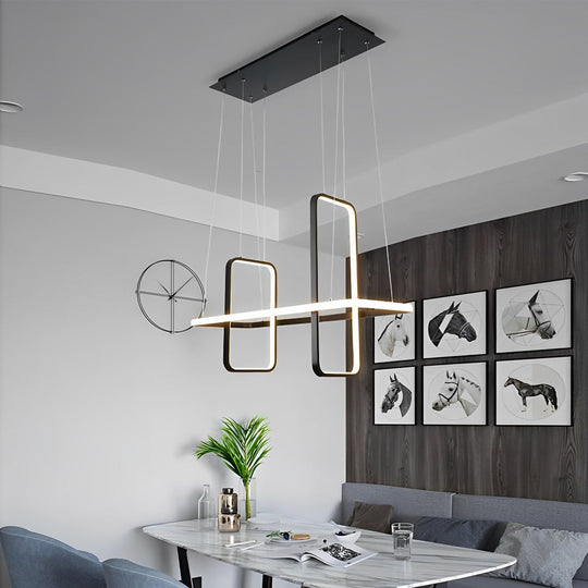 Rectangular LED Modern Chandelier Pendant Light Hanging Ceiling Light