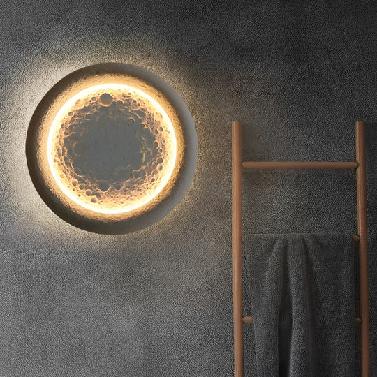 Moon Crater Design LED Outdoor Waterproof Wall Lamp