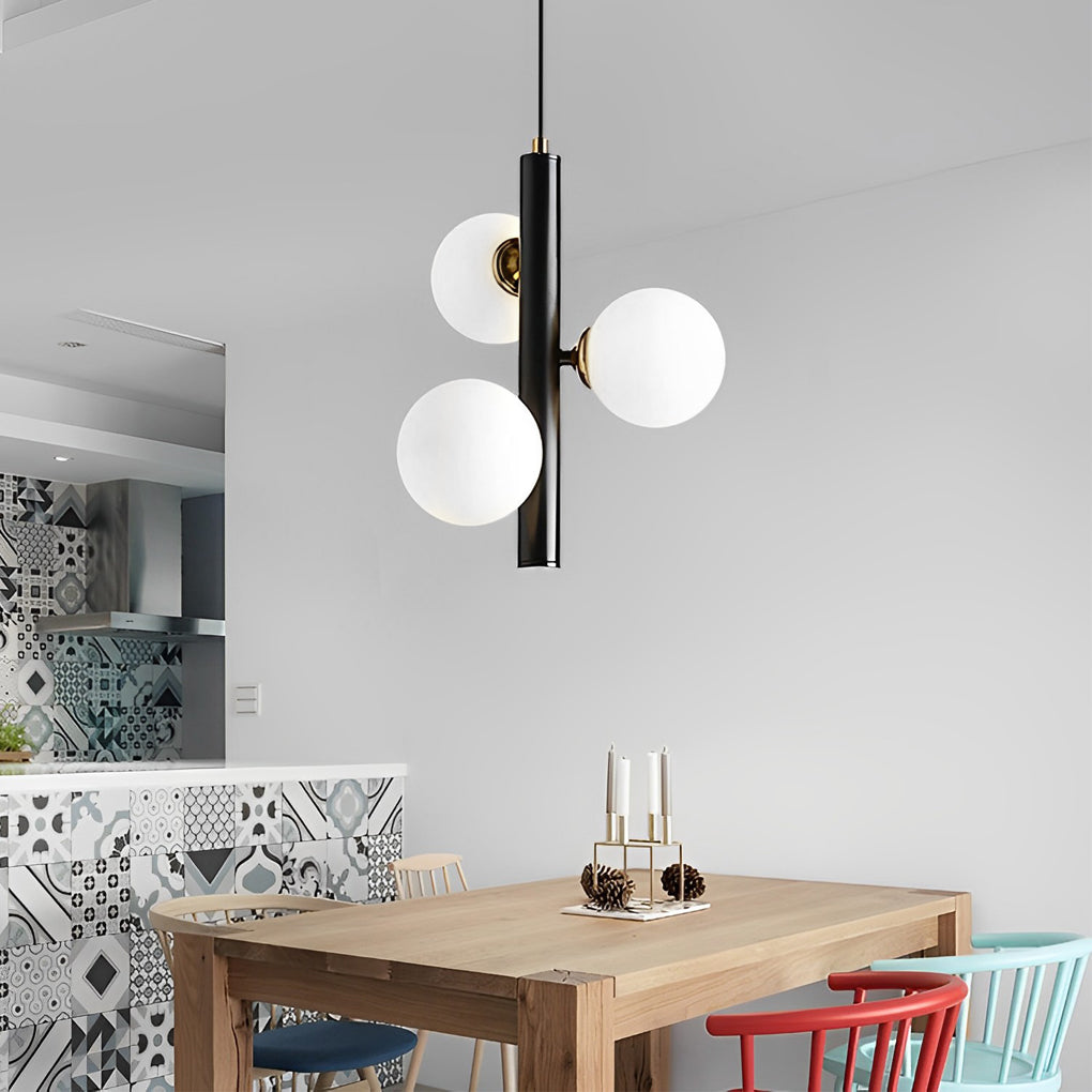 3 Glass Balls LED Creative Personality Nordic Dining Room Chandelier