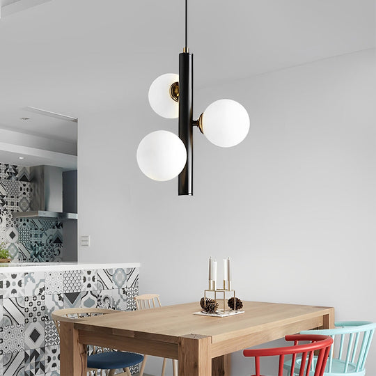 3 Glass Balls LED Creative Personality Nordic Dining Room Chandelier