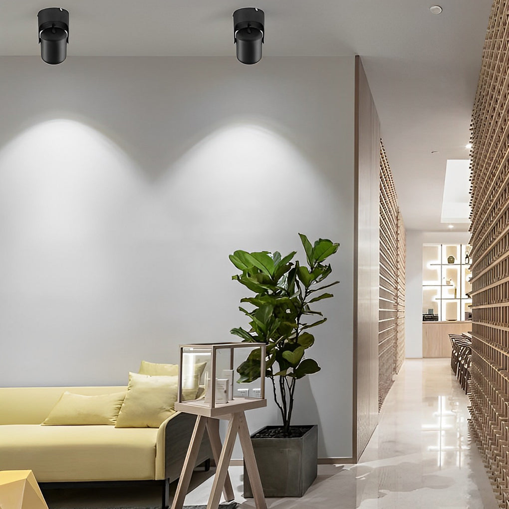 Adjustable Aluminum Round COB LED Modern Ceiling Spotlight / Downlight