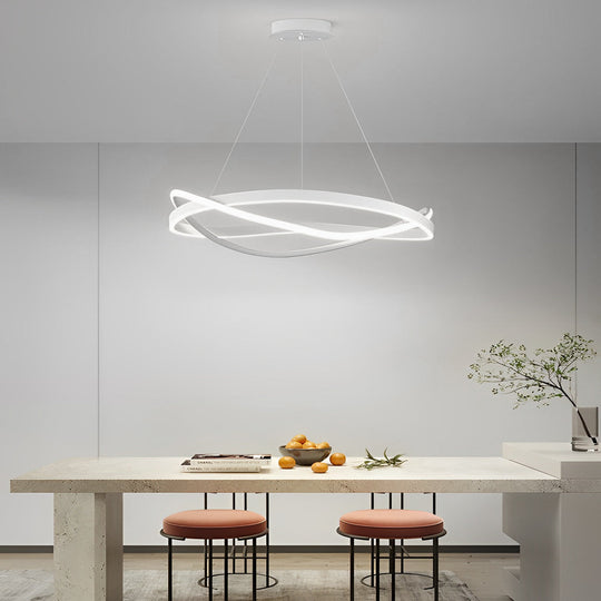 Circular Wave Rings Three-Step Dimming Minimalist Nordic Chandelier