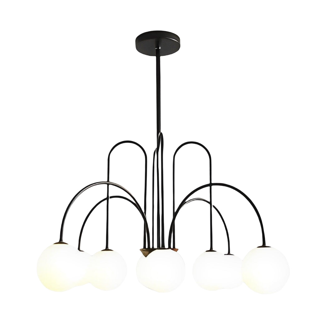 6/8 Lights Iron Glass Creative Nordic Chandelier Ceiling Light