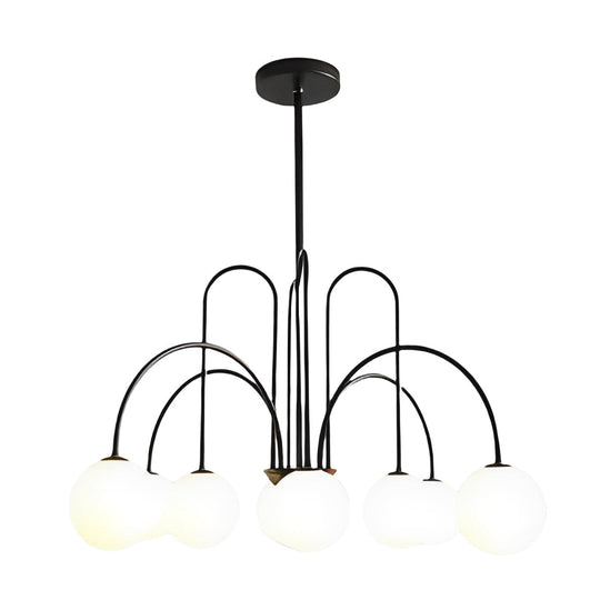 6/8 Lights Iron Glass Creative Nordic Chandelier Ceiling Light