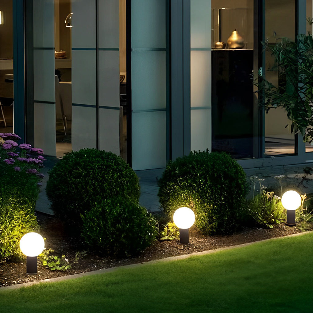 Elegant Round Ball LED Pathway Lights Waterproof and Sturdy