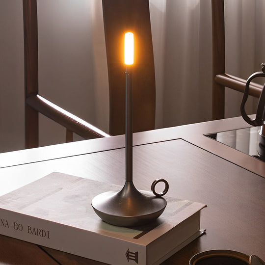 Cordless Candle Wick LED Table Lamp with Touch Dimming