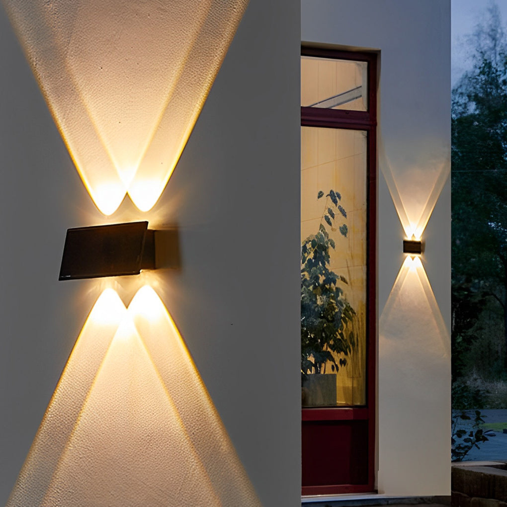 Rectangular Up and Down LED Waterproof Solar Wall Washer Light