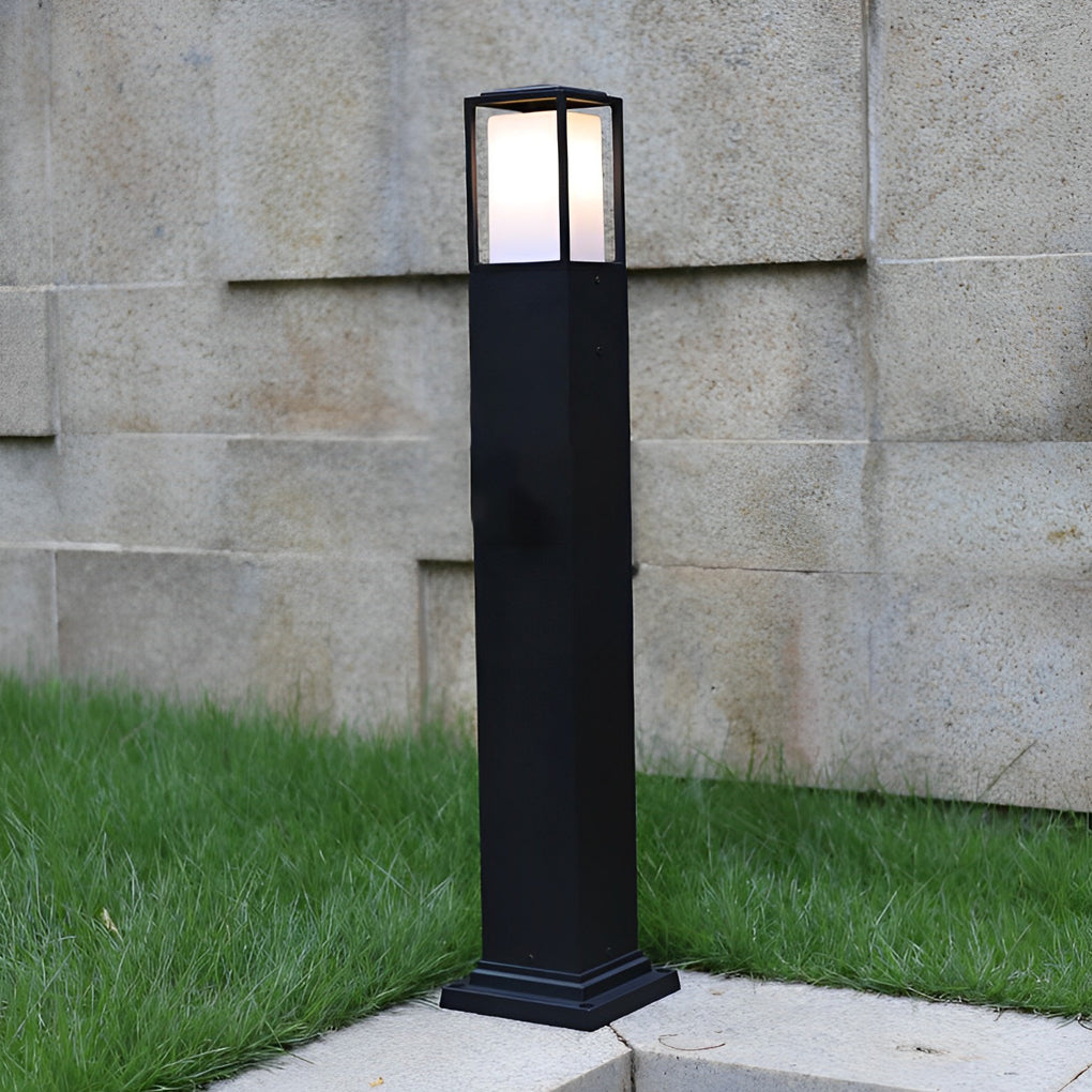 31.49 Inch High Black Aluminum Bollard Path Lights