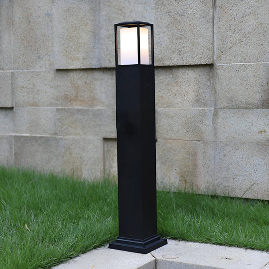 31.49 Inch High Black Aluminum Bollard Path Lights