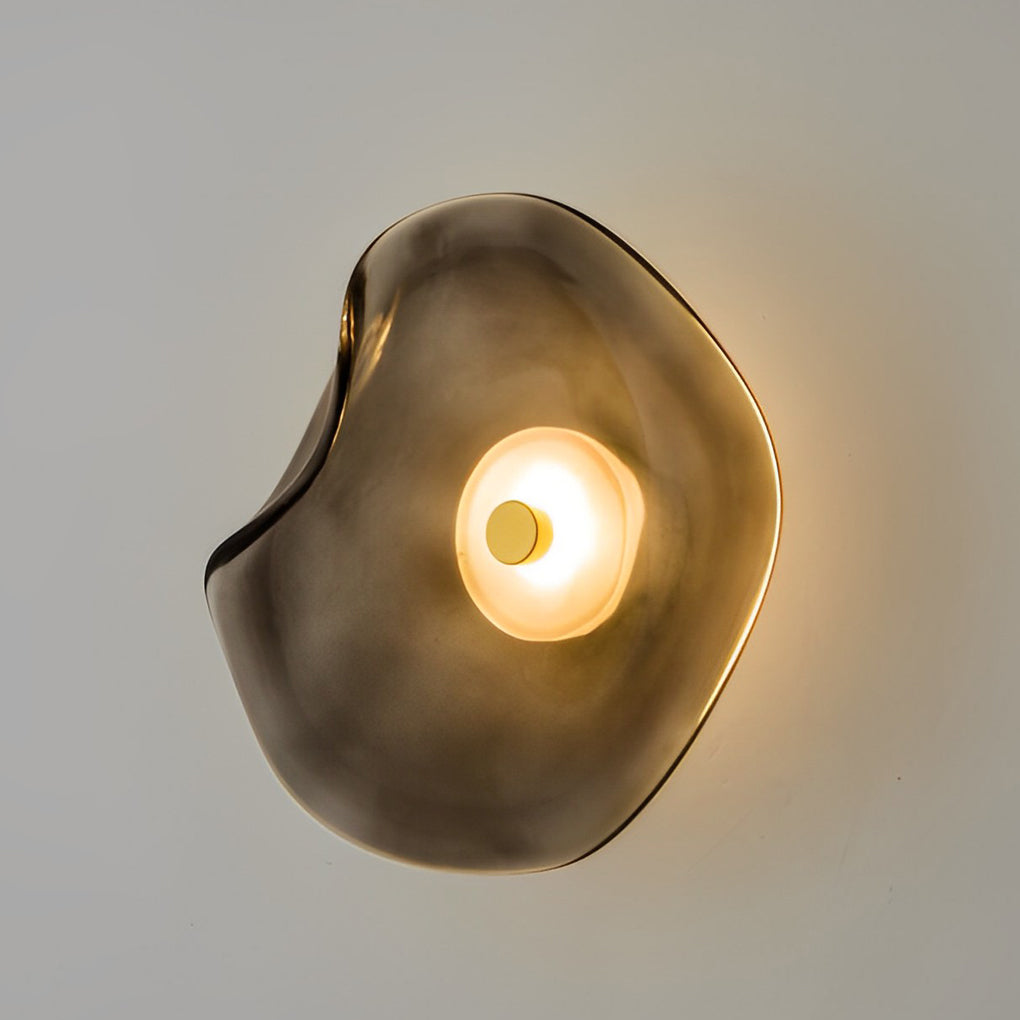 Irregular Round Glass Postmodern LED Wall Lamp