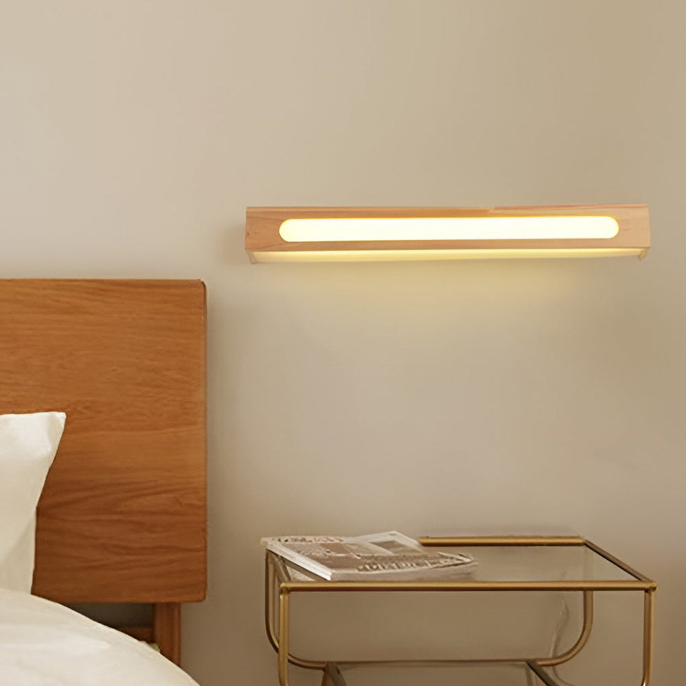 Rectangular Wood Waterproof LED Nordic Wall Lamp