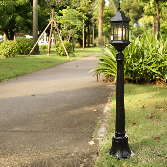 Elegant Slim Black/Bronze Outdoor Post Light with LED