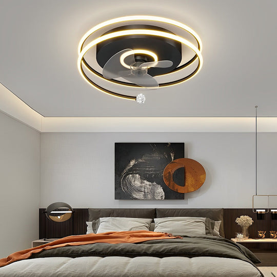 Nordic Bladeless Ceiling Fan with 3-Speed Wind and 45W LED Light