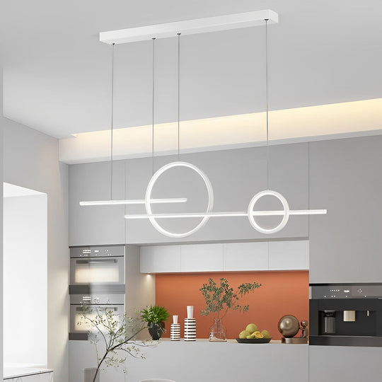 Circles Three-Step & Stepless Dimmable LED Chandelier