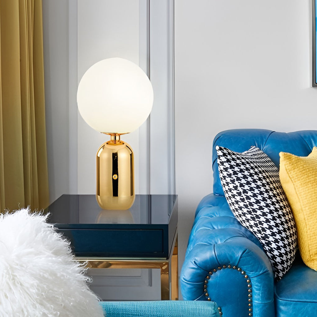 Modern Glass Globe LED Accent Table Lamp