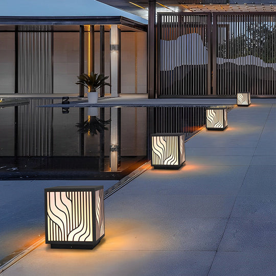 Square LED Outdoor Waterproof Fence Post Lights