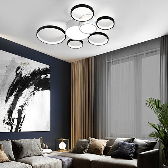 Multiple Circles LED Nordic Ceiling Light Flush Mount Fixture