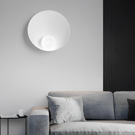 Round Resin Glass Nordic Decorative LED Wall Lamp