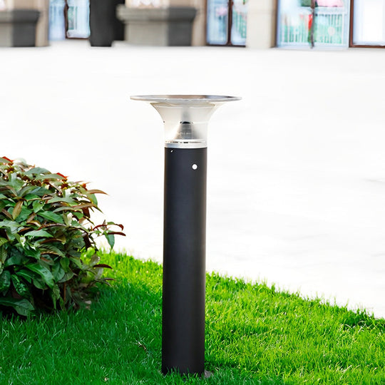 Efficient 3.5W Solar LED Path Downlights – 360° Modern Black Landscape Lighting
