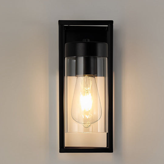 Rectangular Glass Industrial LED Wall Lamp