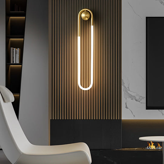 Round Rectangular Three Step Dimming LED Copper Wall Lamp