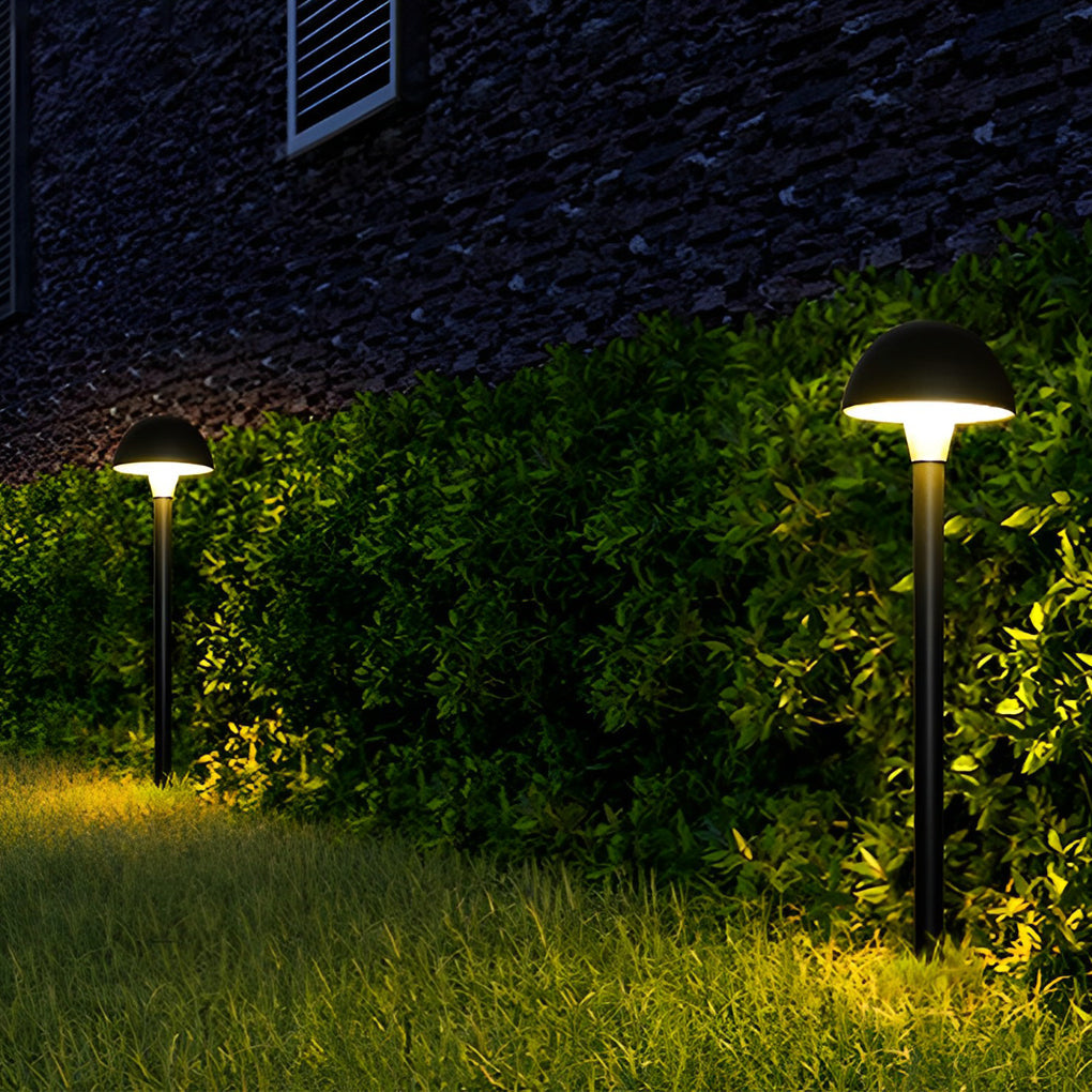 Modern Creative Mushroom-Shaped Black LED Lawn Lamp