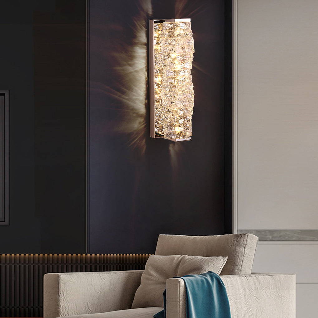 Creative Crystal LED Wall Sconce with 3 Step Dimming
