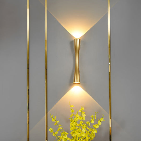Electroplated Metal LED Wall Sconce with Up and Down Lighting